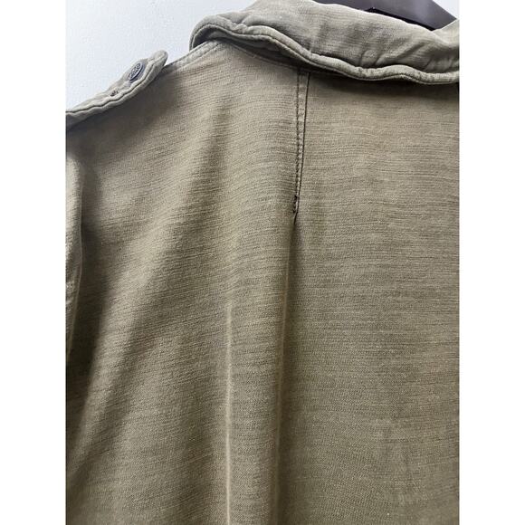 FREE PEOPLE Not Your Brother's Surplus Jacket in Distressed Army Green Sz L Gorp - Picture 11 of 14